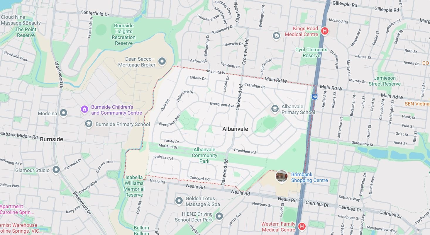 Albanvale Map
