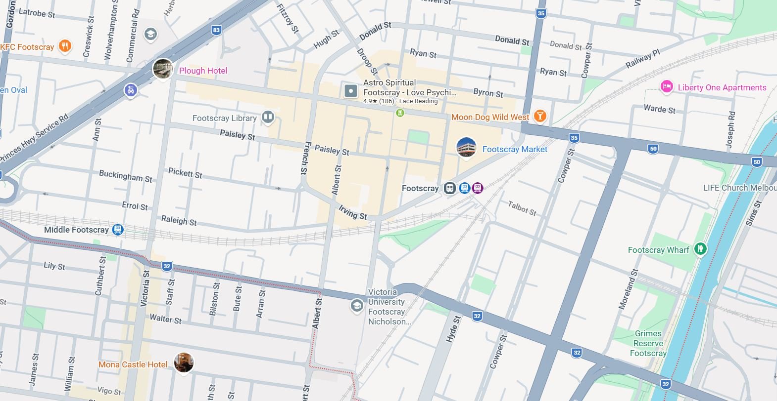 Footscray Map