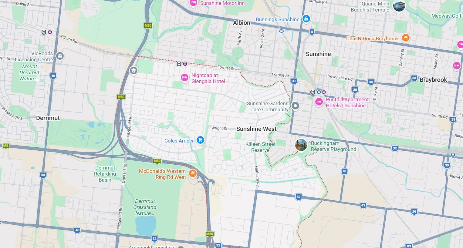 Sunshine West Map